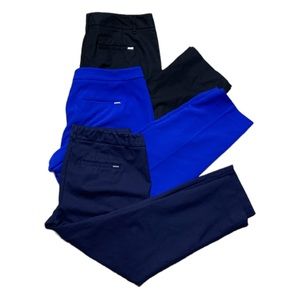 White House Black Market Women’s Bundle of 3 Dress Pants Navy Blue, Blue, Black